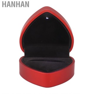 Hanhan Heart Shaped Gift Box W/ Light Soft Velvet Jewelry Display Case