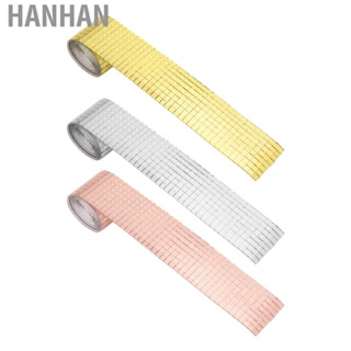 Hanhan Mirror Mosaic Sheet  Glass Fiber Self Adhesive Tile Square  for Restaurant