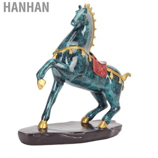 Hanhan Horse Statue Resin Bronze Colour Large Bottom Broaden Figurine For Decor