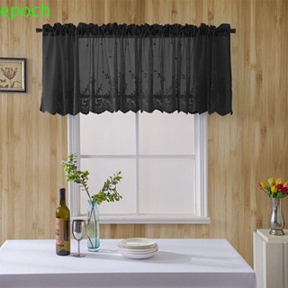 Epoch ผ้าม่านหน้าต่าง Jacquard Valance ห้องนั่งเล่น ห้องนอน สําหรับประตูตู้ หน้าต่างกาแฟ ผ้าม่าน