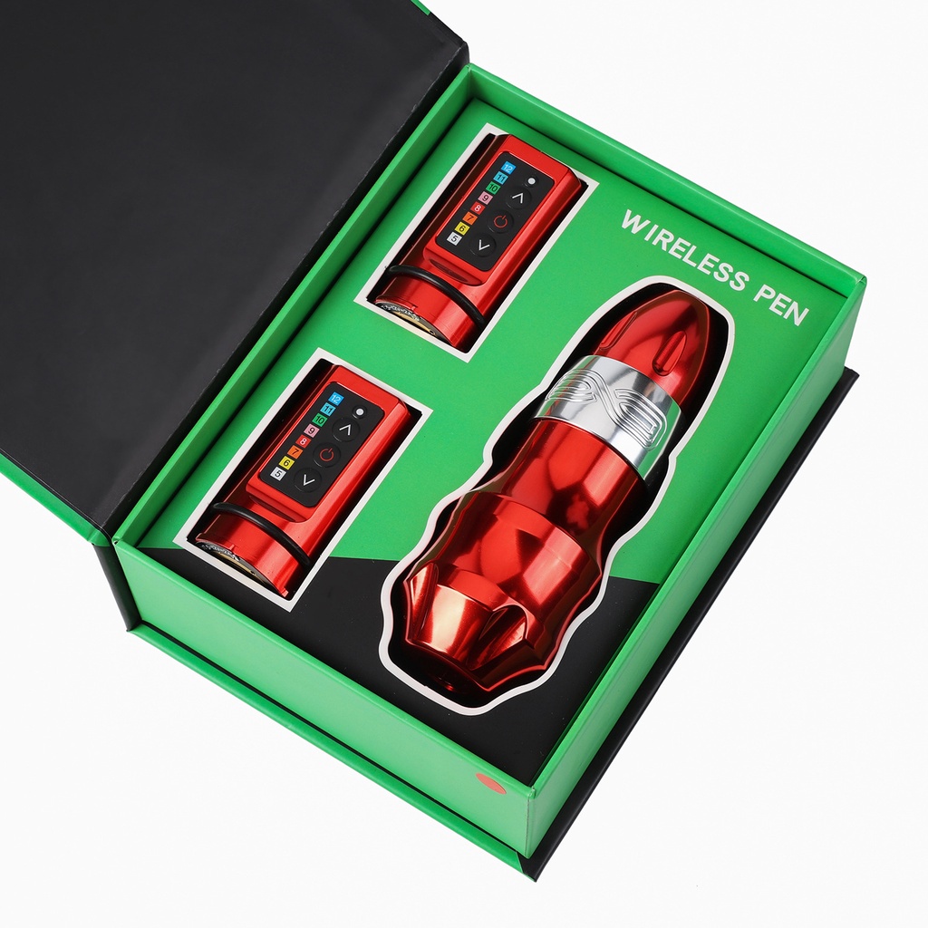 Exo เครื่องสักปากกาไร้สาย พร้อมอะแดปเตอร์พาวเวอร์ซัพพลาย RCA 2 3.5 มม. 4.0 มม. ปรับได้ สําหรับปากกาสักร่างกาย