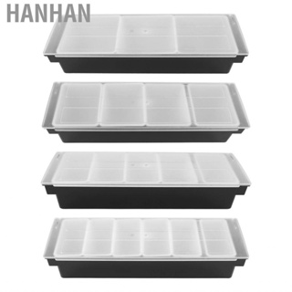 Hanhan Kitchen Seasoning Box W/Cover Multi Grids Spice For Home Salt Sugar Nut US