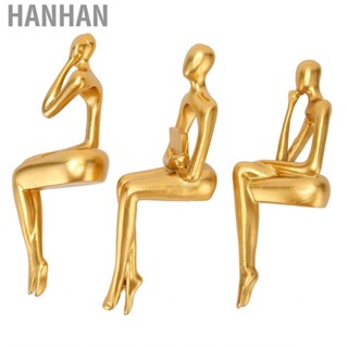 Hanhan Gold Decor Thinker Statue Minimalist Sculpture For Living Room