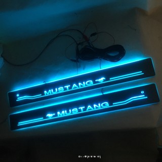 แผ่นกันรอยประตู led สําหรับ mustang moving