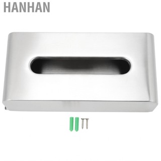 Hanhan Wall Mounted Tissue Box Rectangle Holder 304 Stainless Steel for Dining Table