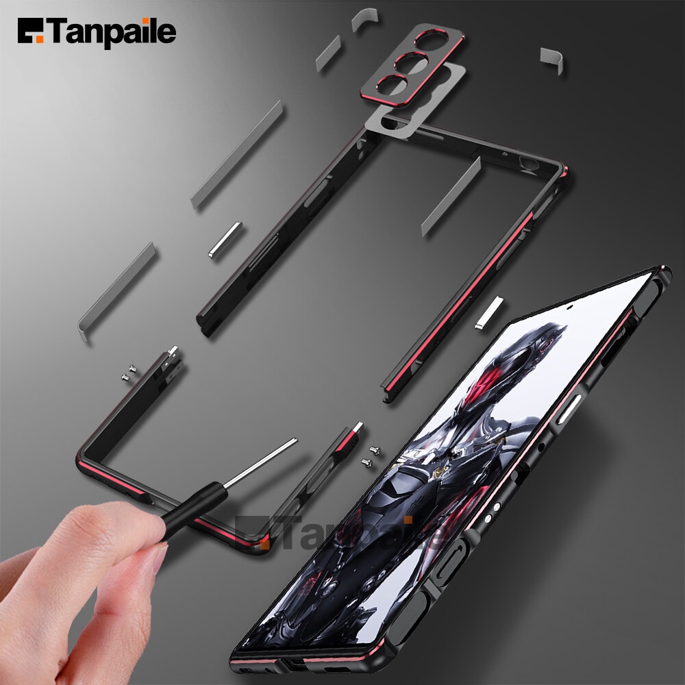 Tanpaile Luxury Ultra-Thin อลูมิเนียมโลหะกันชนสําหรับ ZTE Nubia Red Magic 8 Pro + 7 7S 6 6S 5 5S Z50 ล็อค Capa Funda