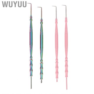 Wuyuu 2pcs Lash Perm Tool Double Head Stainless Steel Bamboo Joint Shape Handle E