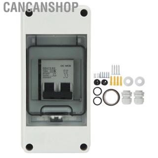 Cancanshop 2P Miniature Circuit Breaker  DC Disconnect Switch Pa66 Housing 1000V High Breaking  for Solar Photovoltaic System