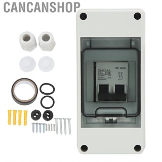 Cancanshop DC Miniature Circuit Breaker  2P Transparent Cover 1000V 25A Flame Retardant for Solar Off Grid System