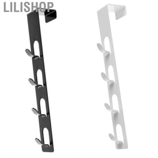 Lilishop 4 Layers Door Back Hanger Hook Iron Vertical Clothes Drilling Free Hanging Storage Home