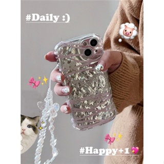 เคสโทรศัพท์มือถือ ซิลิโคน กันกระแทก ลายโบว์หัวใจ พร้อมสายโซ่คล้อง สําหรับ Iphone 11 12 13 14 15 PRO MAX 13ProMax 12 13pro 11 14pro