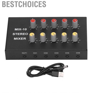 Bestchoices 10 Channel Mixer Input 2 Output Stereo  Amplifier DC5‑12V♡