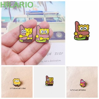 Hilario เข็มกลัด รูปการ์ตูนอนิเมะ SpongeBob สีเหลือง สีชมพู สําหรับวัยรุ่น