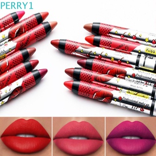 Perry ลิปสติก ลิปกลอส เนื้อแมตต์กํามะหยี่ กันน้ํา ไม่เหนียวติด 12 สี