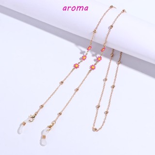 Aroma สายโซ่คล้องแว่นตากันแดด ลายดอกไม้น่ารัก หลากสีสัน สไตล์วินเทจ