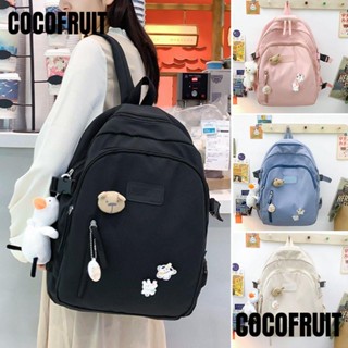 Cocofruit กระเป๋าเป้สะพายหลัง ผ้าไนล่อน กันน้ํา สีพื้น สําหรับเดินทาง