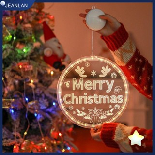 Jeanlan โคมไฟ Led อะคริลิค ทรงกลม ลาย Merry Christmas 2024 สําหรับตกแต่งบ้าน ปาร์ตี้คริสต์มาส