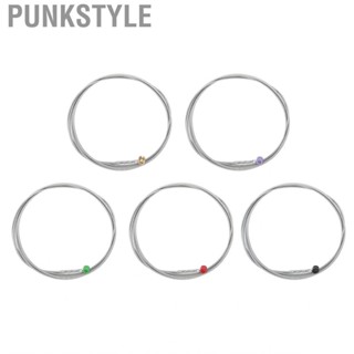 Punkstyle 5Pcs Bass String Colourful Ball End Beautiful  Metal Accessory