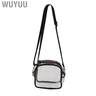 Wuyuu Transparent  With Shoulder Strap  Plastic Makeup Bag Clear