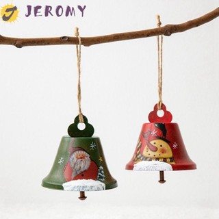 Jeromy จี้กระดิ่งเหล็ก รูปซานตาคลอส ขนาดใหญ่ สไตล์นอร์ดิก สีเขียว สีแดง สีขาว สําหรับแขวนตกแต่งต้นคริสต์มาส