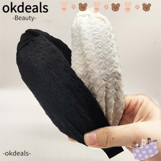 Okdeals ที่คาดผม ผ้าถัก กันลื่น งานฝีมือ แฟชั่น สําหรับผู้หญิง