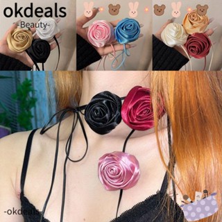 Okdeals สร้อยคอโชคเกอร์ เชือกคล้องคอ ปรับได้ สไตล์โรแมนติก