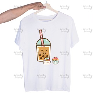 【พร้อมส่ง】เสื้อยืดแขนสั้น พิมพ์ลายกราฟฟิค Kawaii น่ารัก สไตล์ฮาราจูกุ สําหรับผู้หญิง และผู้ชาย