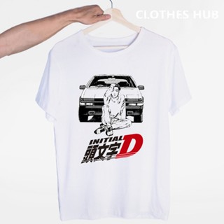 【พร้อมส่ง】เสื้อยืดคอกลม แขนสั้น พิมพ์ลายการ์ตูนอนิเมะญี่ปุ่น AE86 Initial D แฟชั่นฤดูร้อน สําหรับผู้ชาย และผู้หญิง