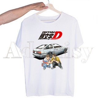 【พร้อมส่ง】เสื้อยืดแขนสั้น พิมพ์ลาย Initial D แฟชั่นฤดูร้อน สําหรับผู้ชาย