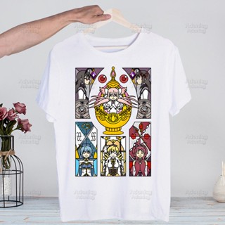 【พร้อมส่ง】เสื้อยืดแขนสั้น พิมพ์ลาย Puella Magi Madoka Magica แฟชั่นฤดูร้อน สําหรับผู้ชาย