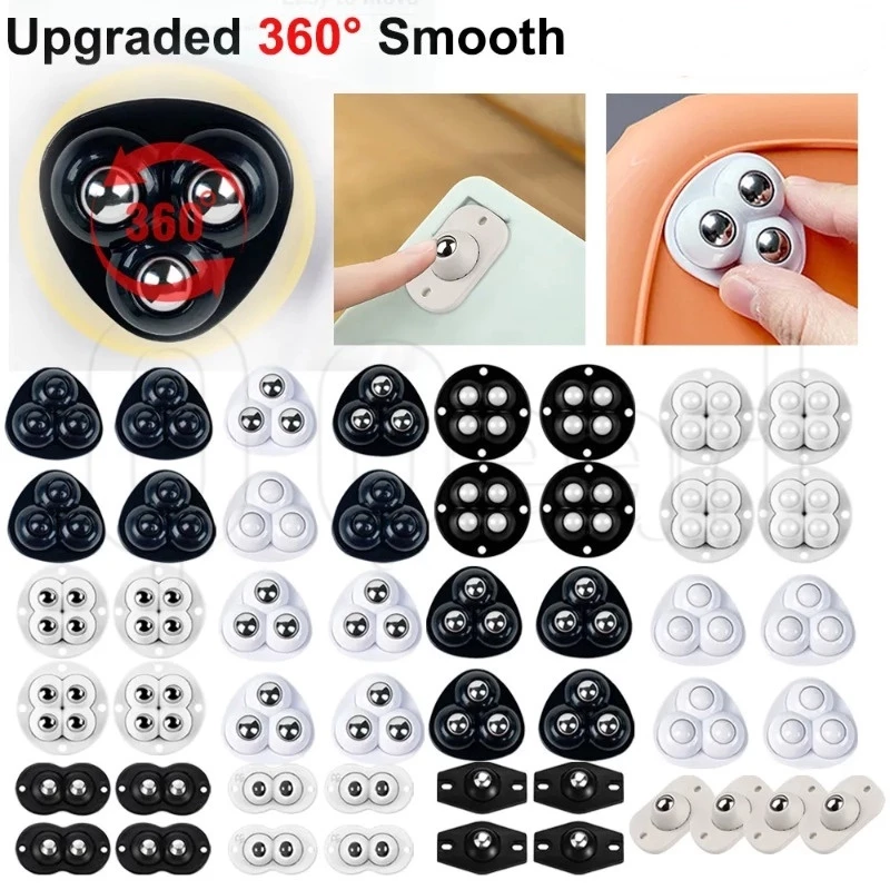 ล้อแบริ่ง 360 องศา แบบไม่ต้องเจาะ รับน้ําหนักได้มาก แบบสากล ° ล้อเลื่อนเฟอร์นิเจอร์ แบบหมุนได้ พร้อมกาวในตัว เสียงเงียบ