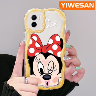 เคสโทรศัพท์มือถือ ซิลิโคนนิ่ม กันกระแทก ลายการ์ตูนมินนี่เมาส์น่ารัก สีโปร่งใส สําหรับ VIVO Y15s Y15a Y01 Y02s