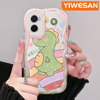 เคสโทรศัพท์มือถือ ซิลิโคนใส กันกระแทก ลายการ์ตูนไดโนเสาร์น่ารัก สําหรับ OPPO A76 A96 A36