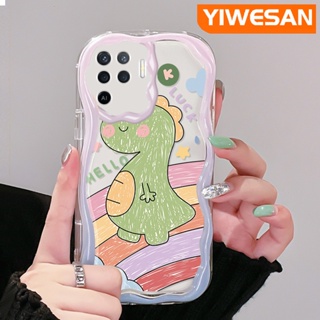 เคสโทรศัพท์มือถือ ซิลิโคนใส กันกระแทก ลายการ์ตูนไดโนเสาร์น่ารัก สําหรับ OPPO A94 4G F19 Pro Reno 5F Reno 5 Lite