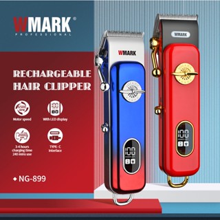 Wmark ปัตตาเลี่ยนตัดผม 6500RPM NG-899 แบบชาร์จไฟได้ พร้อมจอแสดงผล LED