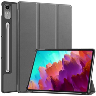 เคสหนัง Pu ฝาพับแม่เหล็ก พร้อมช่องใส่บัตร สําหรับ Lenovo xiaoxin pad pro 12.7 นิ้ว 2023 TB-371FC Lenovo Tab P12 12.7 นิ้ว 2023