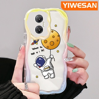 เคสโทรศัพท์มือถือ ซิลิโคนใส กันกระแทก ลายการ์ตูนนักบินอวกาศน่ารัก สีครีม สําหรับ Infinix Hot 20 Hot 20i Hot 20 Play Hot 30 Hot 30i Hot 30 Play