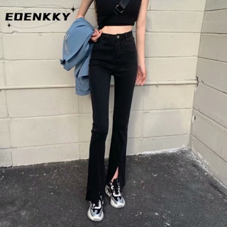 EOENKKY  กางเกงขายาว กางเกงยีสน์ผู้หญิง ทรงหลวม ๆ ตรง Retro Hip Hop Pants 2023 NEW Style  Chic ทันสมัย High quality สไตล์เกาหลี A97L857 36Z230909