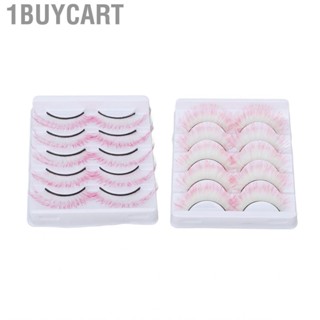 1buycart Colored Fake Eyelashes Reusable 5 Pairs False Lashes for Halloween Party Stage Performance