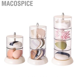 Macospice Puff Storage Case  User Friendly Plastic Dustproof Multi Layer Organizer for Dressing Room