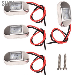 Sudi 4Pcs  Side Marker Light 12V IP68  Universal Night Fishing for RV Yacht Truck Camper Boat Clearance