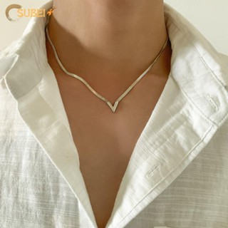 Sukaa โซ่งู รูปตัว V ทองเหลือง น้ําหนักเบา เครื่องประดับ สําหรับผู้หญิง