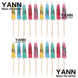 Yann1 ร่ม ขนาดเล็ก สําหรับตกแต่งปาร์ตี้ค็อกเทล ขนมขบเคี้ยว 20 ชิ้น