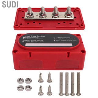 Sudi Bus Bar 300A 4 Studs Power Distribution Block 12‑48V Removable Cover Rust Resistant for Marine Car RV
