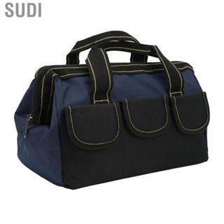 Sudi Heavy Duty Tool Bag Wide Mouth Multiple Pockets Multi Function  18in Large Space Comfortable Handle for