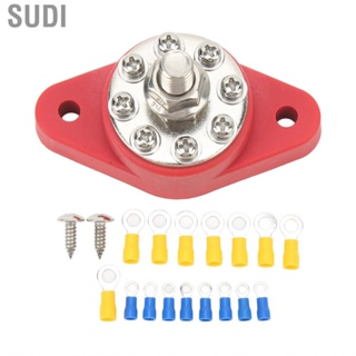 Sudi Distribution Junction Post 8 Terminal Block M10  Bus Bar for Cars RVs Boats Trucks 12V 48V 3/8