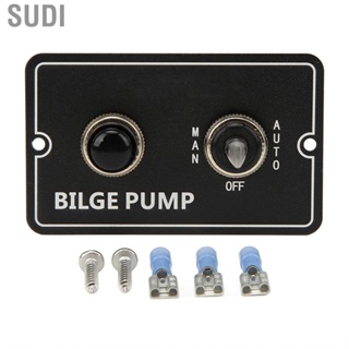 Sudi Bilge Pump Switch Panel  MAN OFF AUTO 12/24V with Indicator for Boat