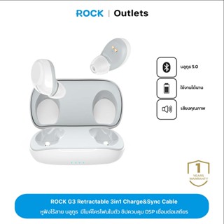 rock space EB60 หูฟังTrue Wireless Stereo  Earbuds การเชื่อมต่อ BlueTooth 5.0 รองรับ iP13 ทุกรุ่น ชุดหูฟังบลูทูธไร้สาย