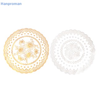 Hanproman&gt; แผ่นรองจาน ผ้าเช็ดปาก ปักลายลูกไม้ 3D สําหรับห้องครัว