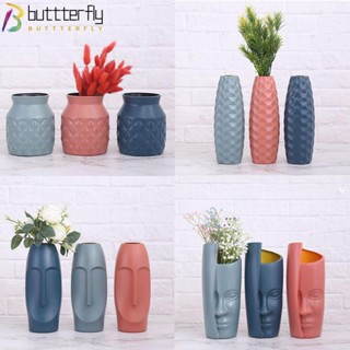 Buttterfly แจกันเซรามิคเทียม สีส้ม สร้างสรรค์ สไตล์นอร์ดิก สําหรับตกแต่งห้องนั่งเล่น